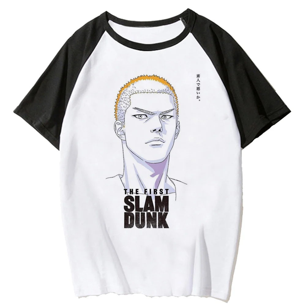 Футболка с надписью Slam Dunk, женский дизайнерский топ с комиксами и аниме, женская забавная японская одежда