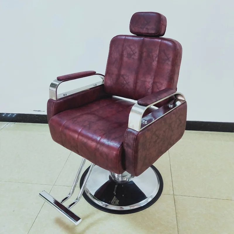 Круглый стул для парикмахерской со шкивом, стул для бритья, парикмахерское большое рабочее кресло