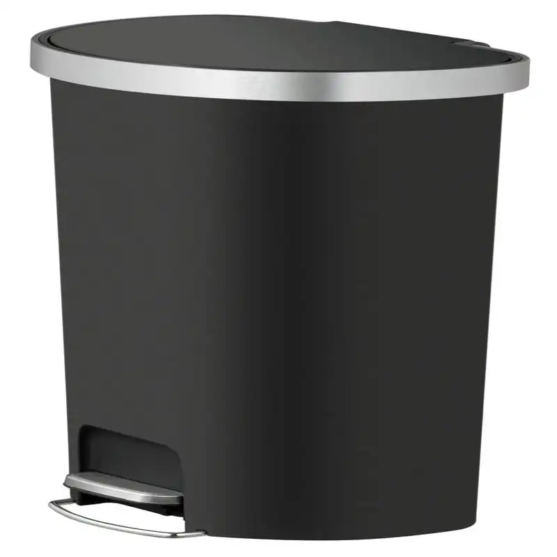 Пластиковое Полукруглое Кухонное Ступенчатое Мусорное Ведро, Черное Мусорное ведро на галлон, мусорное ведро для ванной Комнаты, Автоматическое мусорное ведро Cesto de lixo Sensor t