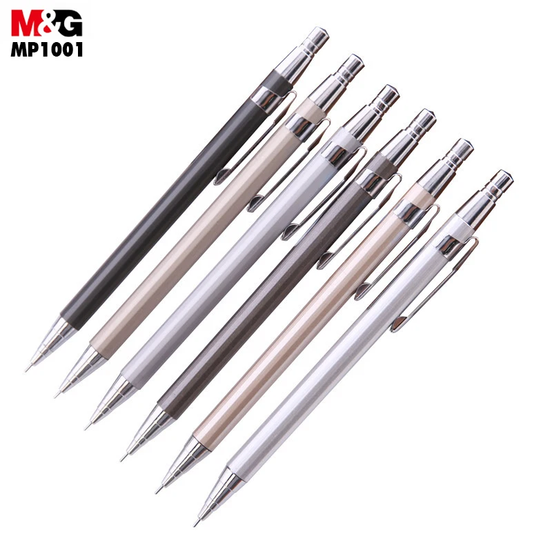 Металлический механический карандаш M & G. 0,5-0,7 мм (разные цвета), школьные принадлежности для профессиональной живописи. MP1001