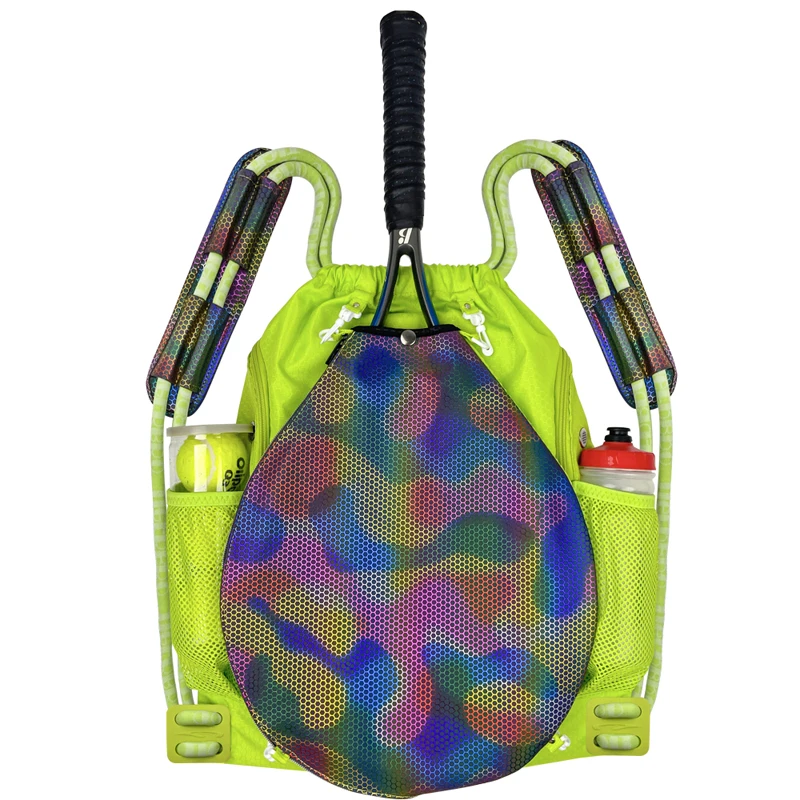 TIGERBRO Красочная теннисная сумка для игры в Сквош и Бадминтон Спортивный рюкзак Подлинный Уникальный многофункциональный Унисекс для взрослых, молодежи, детей, сумка для тренировок
