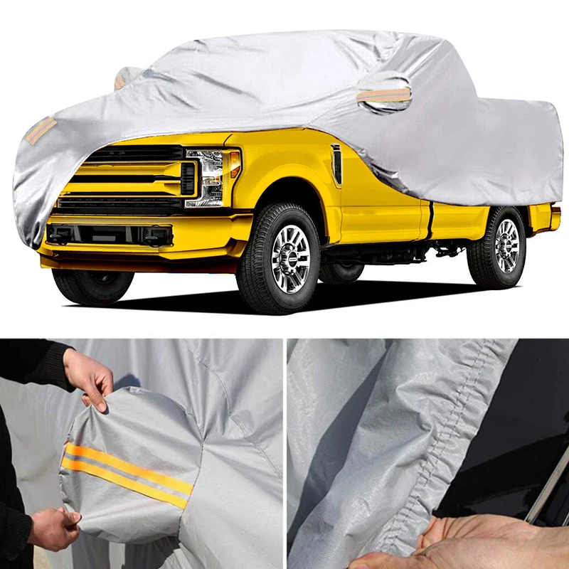 Пылезащитный чехол для автомобиля, серый грузовик, ремни для колес с защитой от царапин, водонепроницаемые, устойчивые к ультрафиолетовому излучению, защита от пыли, подходит для Ford F150