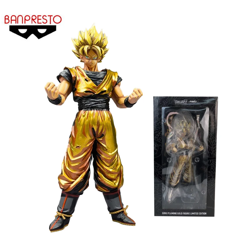 Оригинальный Подлинный запас BANPRESTO GRANDISTA Resolution of Soldiers Son Gokuu DRAGON BALL Z flaming Gold Ограниченной серии Ver Model