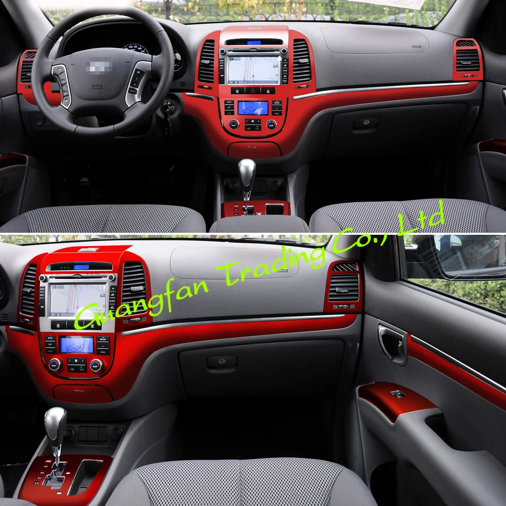 Автомобильный Стайлинг 3D 5D Из Углеродного волокна, Центральная консоль салона Автомобиля, Изменение цвета, литье, наклейки Для старого Hyundai SantaFe 2006-2012