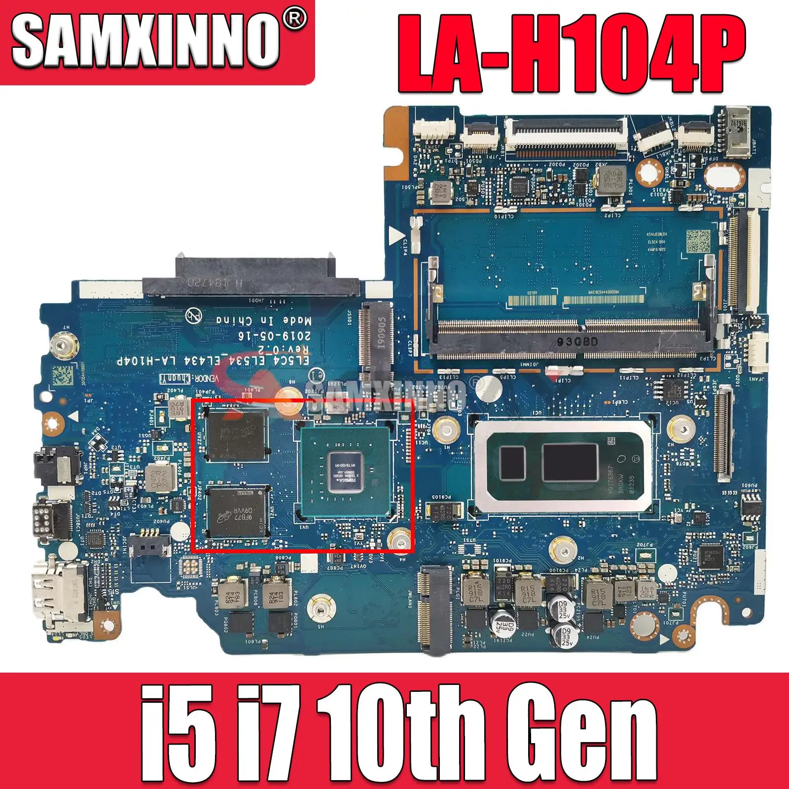 Для материнской платы ноутбука Lenovo S340-14IML, S340-15IML, C340-15IML.С процессором I5-10210U/ I7-10510U и 4 ГБ оперативной памяти.MX230 2G GPU.LA-H104P