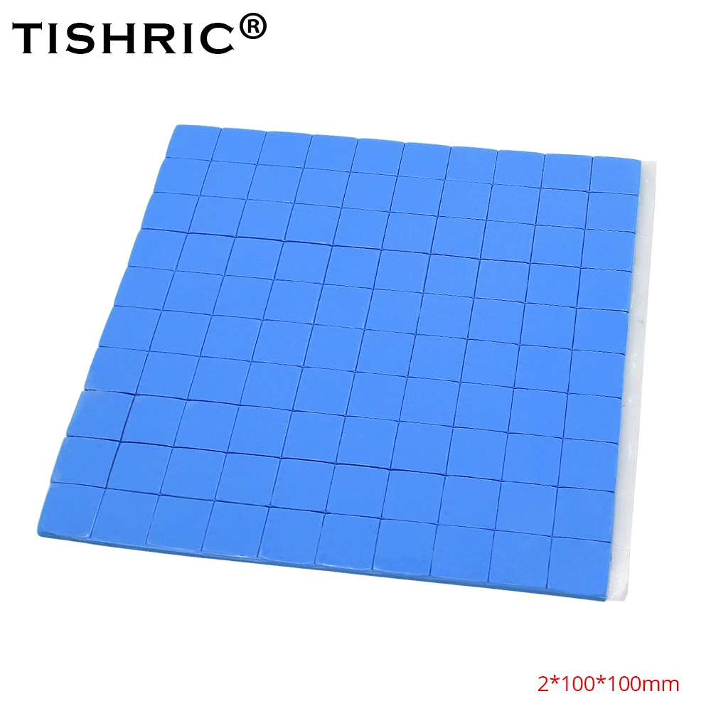 Термонакладки TISHRIC 2 мм, кулер для вентилятора GPU CPU, Клейкая Проводящая Силиконовая прокладка, Радиатор охлаждения Радиатора, Радиатор охлаждения
