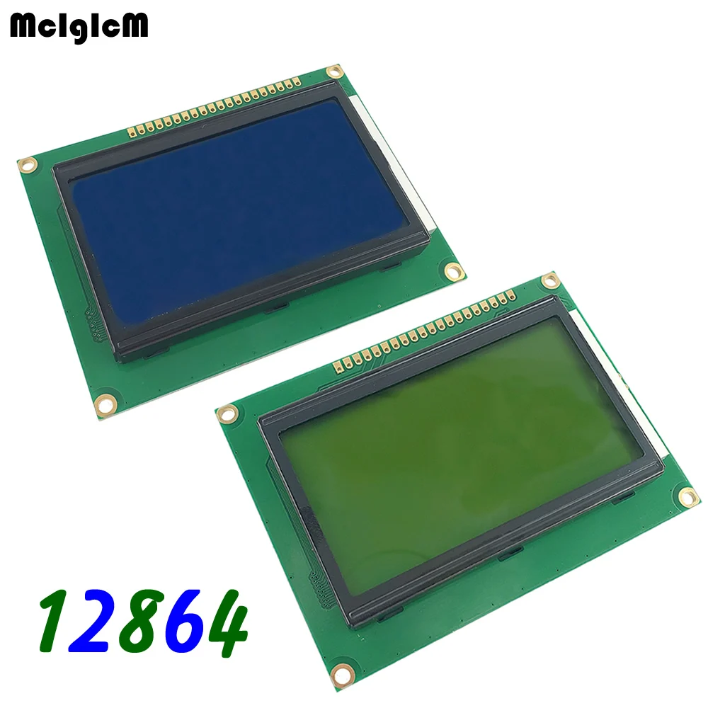 200шт 12864 128x64 Точек Графический Синий/желто-зеленый цвет Подсветки ЖК-дисплея Модуль LCD12864