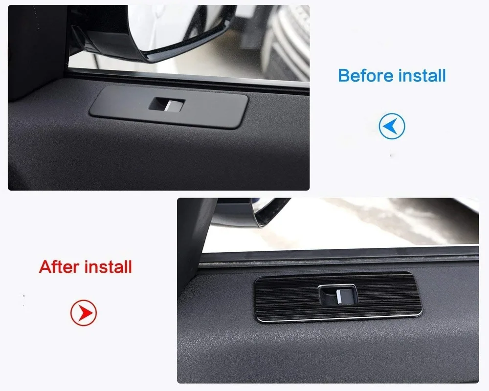 Нержавеющая сталь, черная матовая накладка на кнопку включения дверного, оконного подъемника, 4 шт. для Land Rover Discovery Sport 2015-2018
