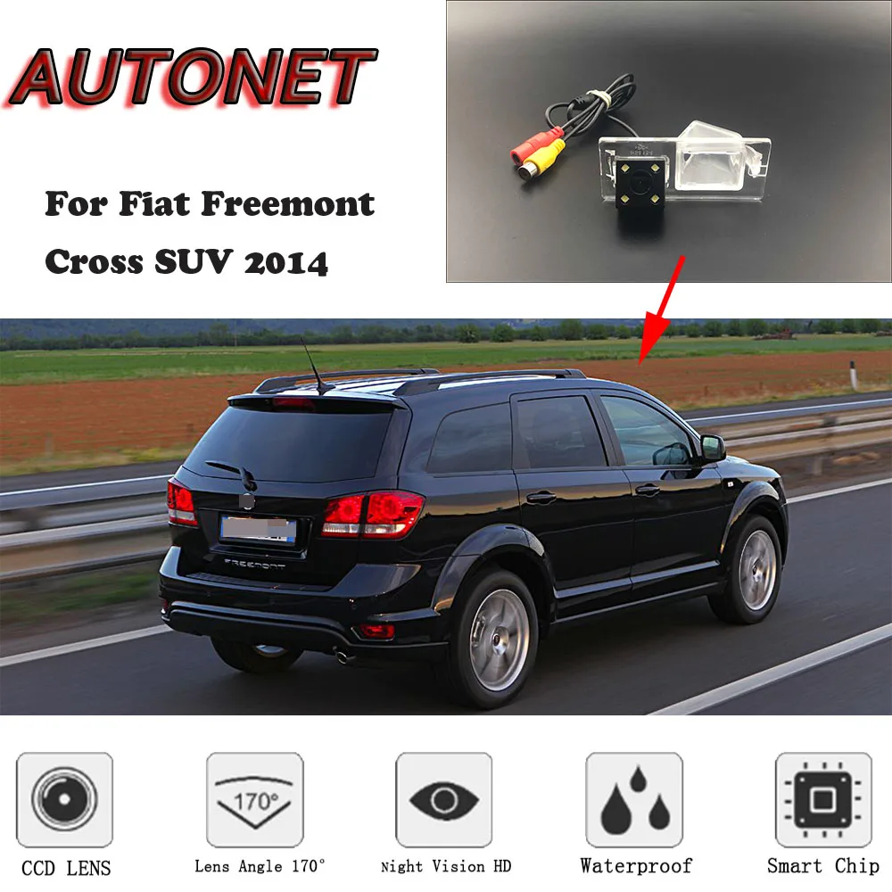 Камера заднего вида AUTONET для внедорожника Fiat Freemont Cross 2014/Резервная камера ночного видения CCD/HD/камера номерного знака