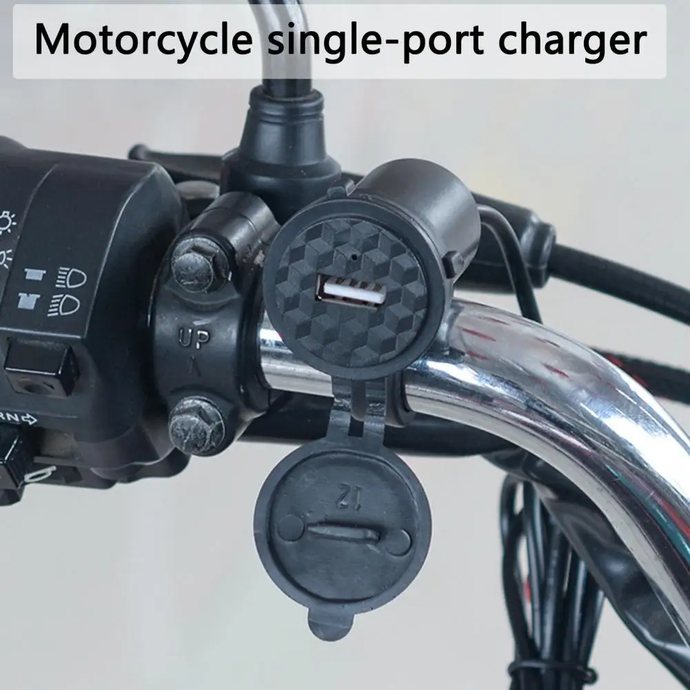Зарядное Устройство для телефона Мотоцикла 12V с Одним Портом Водонепроницаемого USB-разъема на Руле для Планшетов