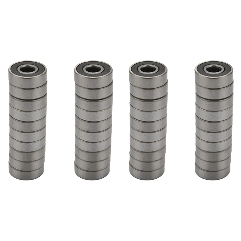 40 шарикоподшипников 608-2RS в упаковке - миниатюрные радиальные шарикоподшипники с двойным резиновым уплотнением (8 мм X 22 мм X 7 мм)