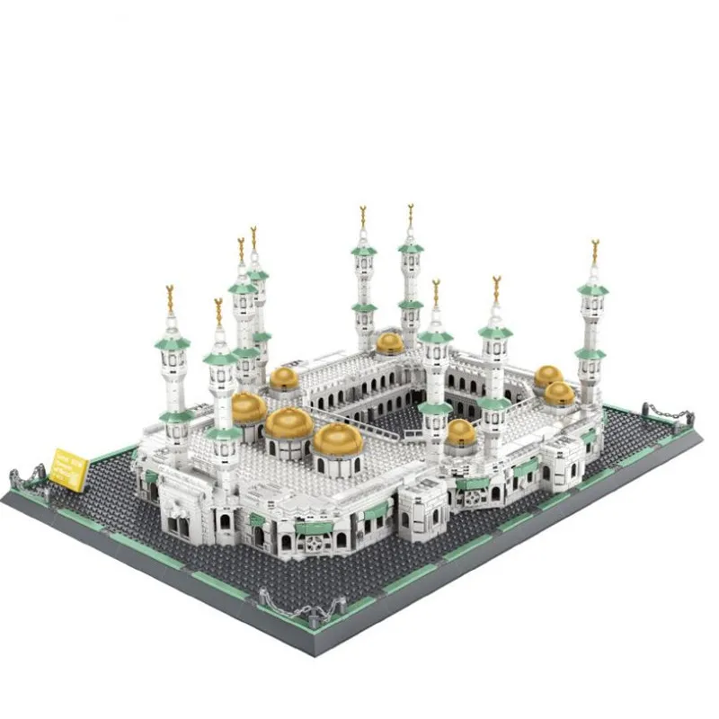 Серия WANGE 6220 Architecture, Модель Великой мечети Мекки, строительные блоки, Классический дом MOC, развивающие игрушки для детей
