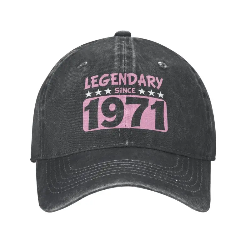 Новая модная Хлопковая Розовая Легендарная С 1971 Года Женская бейсболка на День Рождения, Мужская Женская Дышащая шляпа для Папы