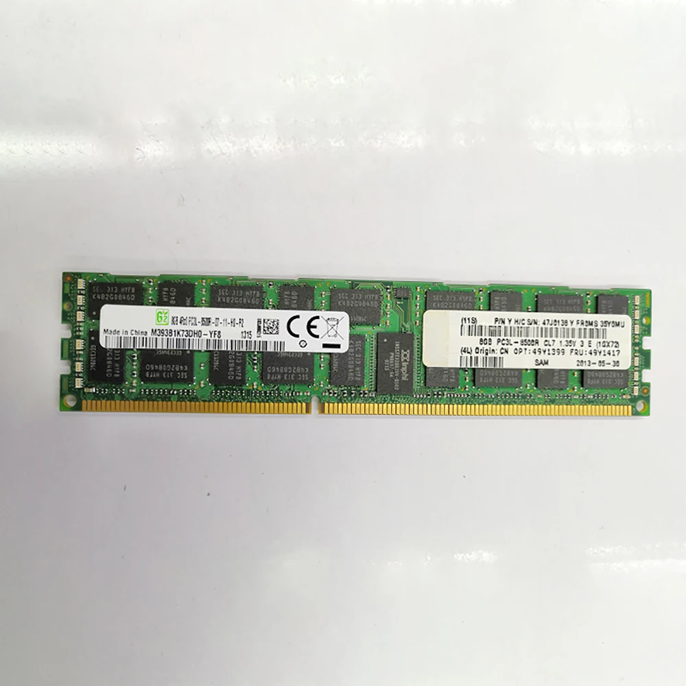1 шт. Для IBM RAM X3850 X5 X3950 X5 8 ГБ 8G 4RX8 1066 DDR3L PC3L-8500R ECC 49Y1399 49Y1417 47J0138 Серверная память Высокого Качества
