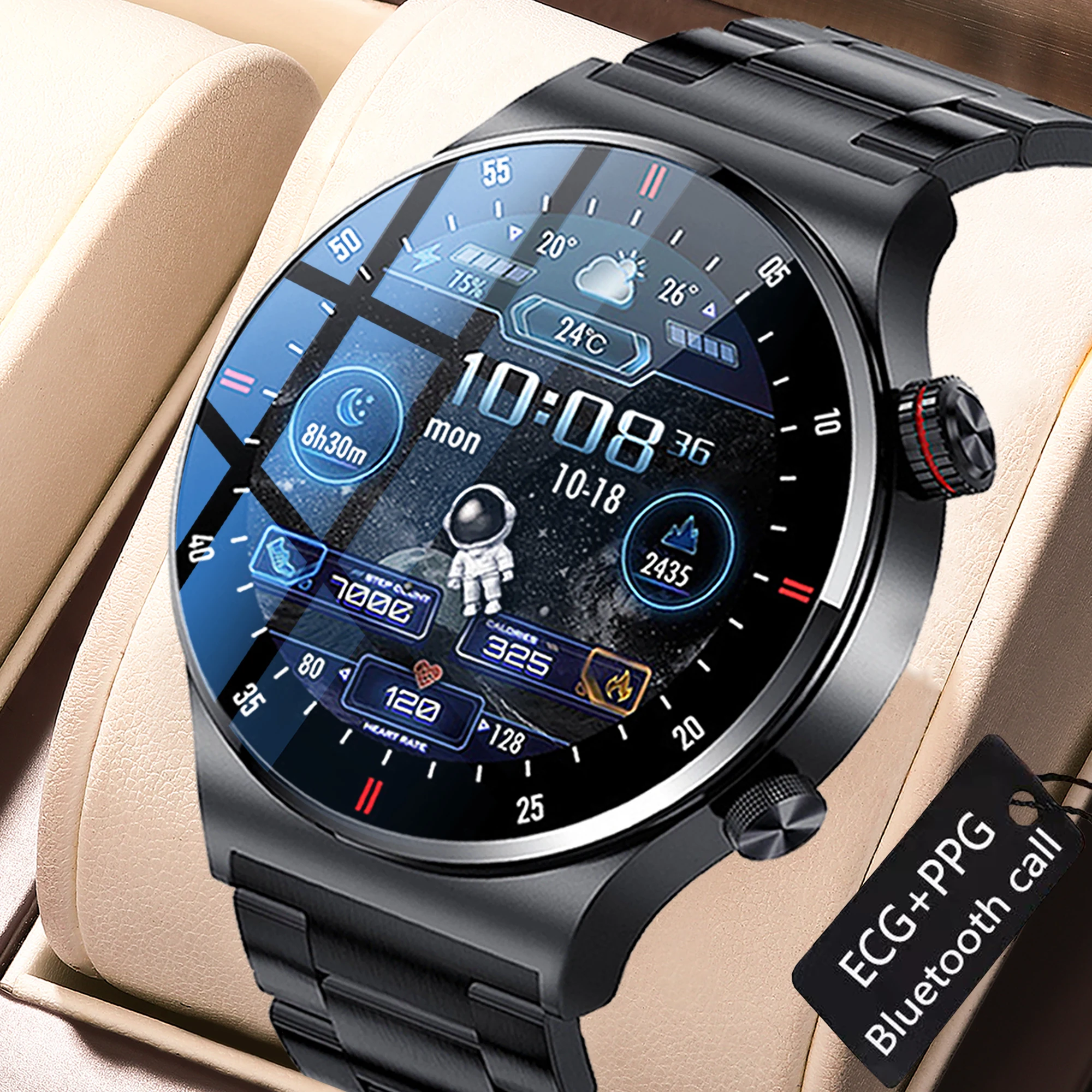 2023 Мужские Смарт-часы с 1,28-дюймовым HD-экраном, Мониторинг состояния IP67, Водонепроницаемый Bluetooth-вызов, Мультиспортивный режим, Женские умные часы