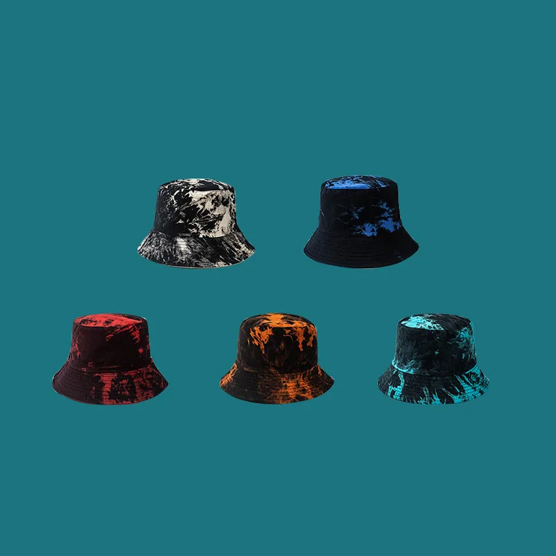 Tide Корейская версия бренда Graffiti, Мужская и Женская Широкополая шляпа с галстуком-краской, Темный Солнцезащитный Крем, шляпа Рыбака с большими полями, Уличная шляпа от солнца