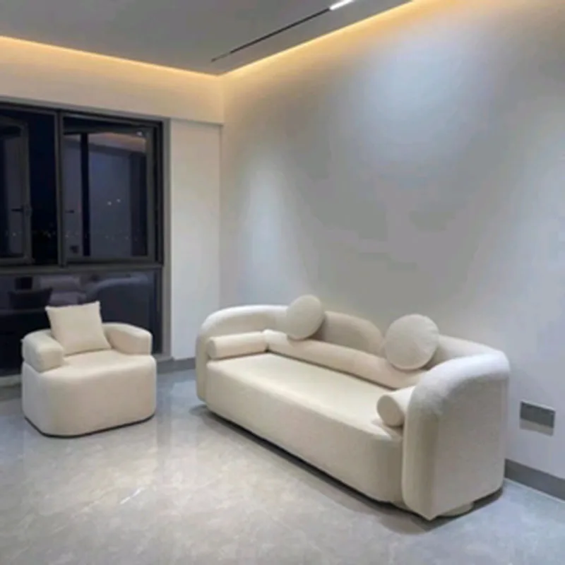 Белый Диван-Кровать Из Итальянской Обивочной Ткани, Глубокое Кресло, Дизайнерский Поролоновый Расслабляющий Диван, Ленивый Роскошный Большой Woonkamer Banken Decoration