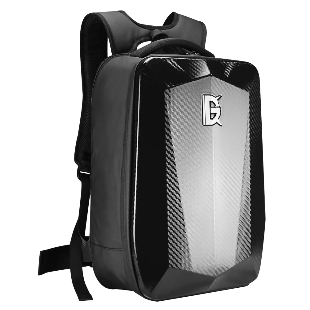 Мотоциклетная сумка Ghost Racing из углеродного волокна, байкерская сумка для Хвоста, Расширяемая сумка Для мото Шлема, Туристический рюкзак для путешествий, черный