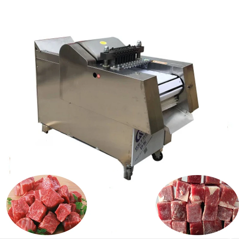 продается машина для нарезки кубиков замороженного куриного мяса в коммерческих целях в автоматическом режиме