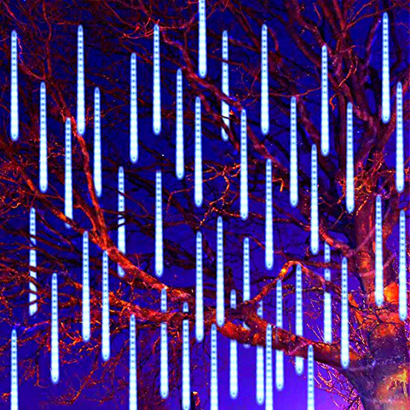 Светодиодные фонари для метеоритного дождя 30/50 см, водонепроницаемые капли дождя, сказочный светильник-гирлянда для рождественской праздничной вечеринки, декор для патио, новинка