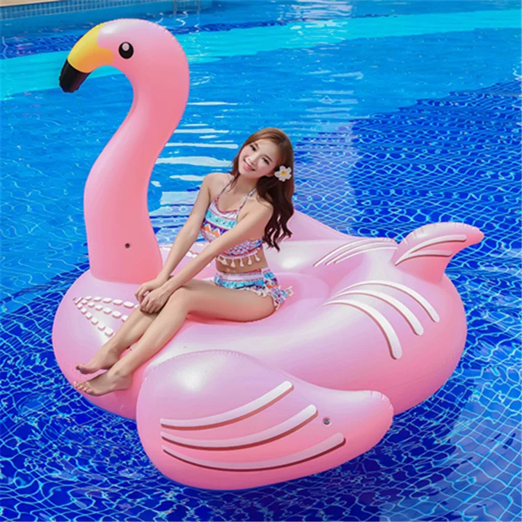 Гигантский надувной поплавок для бассейна с Фламинго, Новейшее розовое кольцо для плавания для взрослых, Летняя игрушка для водных праздников и вечеринок