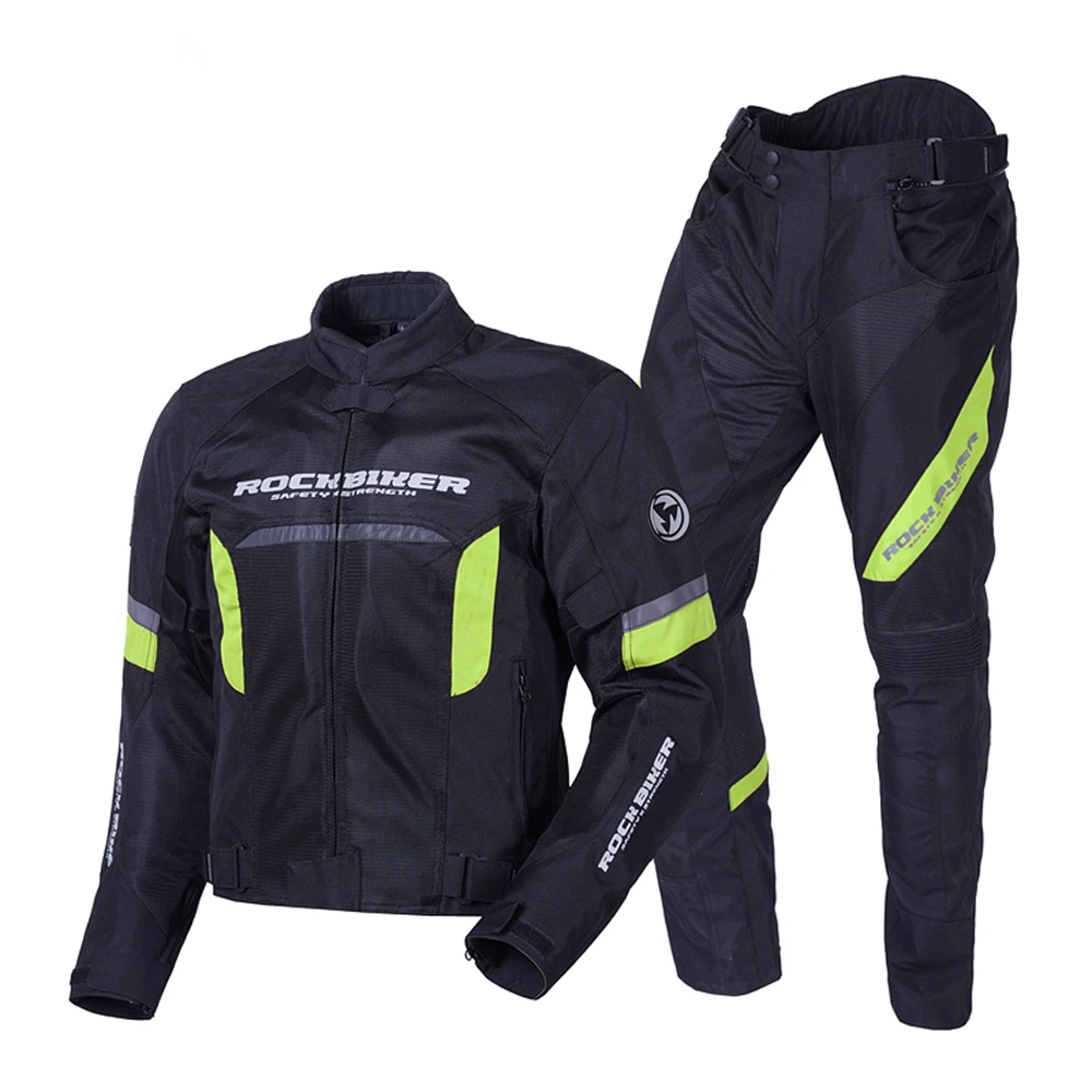 Мотоциклетная летняя куртка для приключений, Дышащая мото-куртка и брюки, мото-костюм, комплект защитного снаряжения, размер туристической одежды