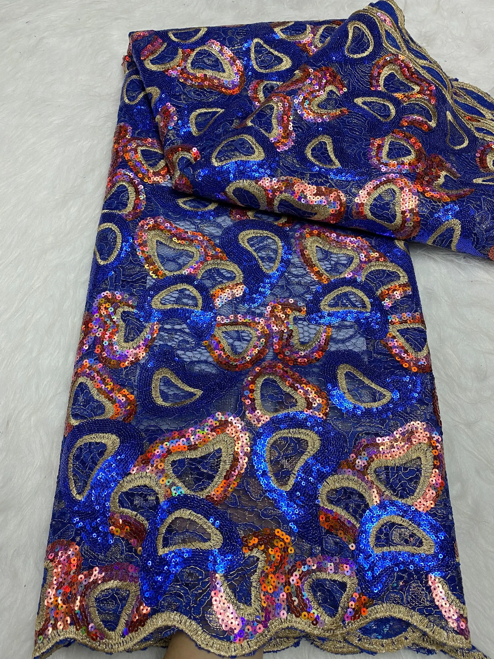 Французские Кружевные ткани из Тюля с двойной Сеткой, Модные африканские Кружевные Ткани с вышивкой, для пошива женских выпускных платьев, 5 ярдов