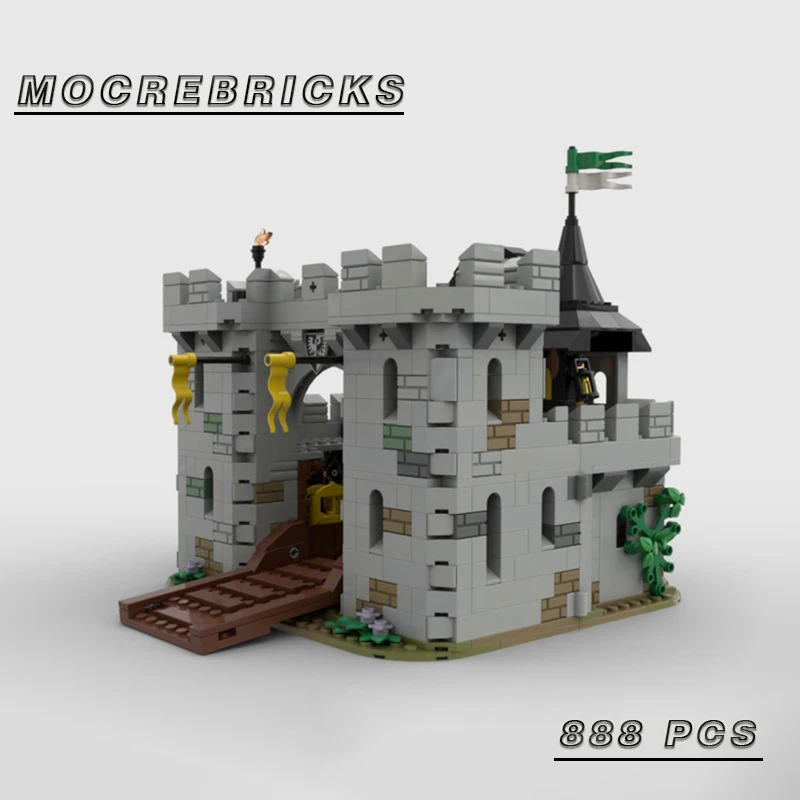 Креативная серия MOC Castle Architecture Black Falcon FortressBuilding Block Model DIY Детские игрушки для сборки, подарки