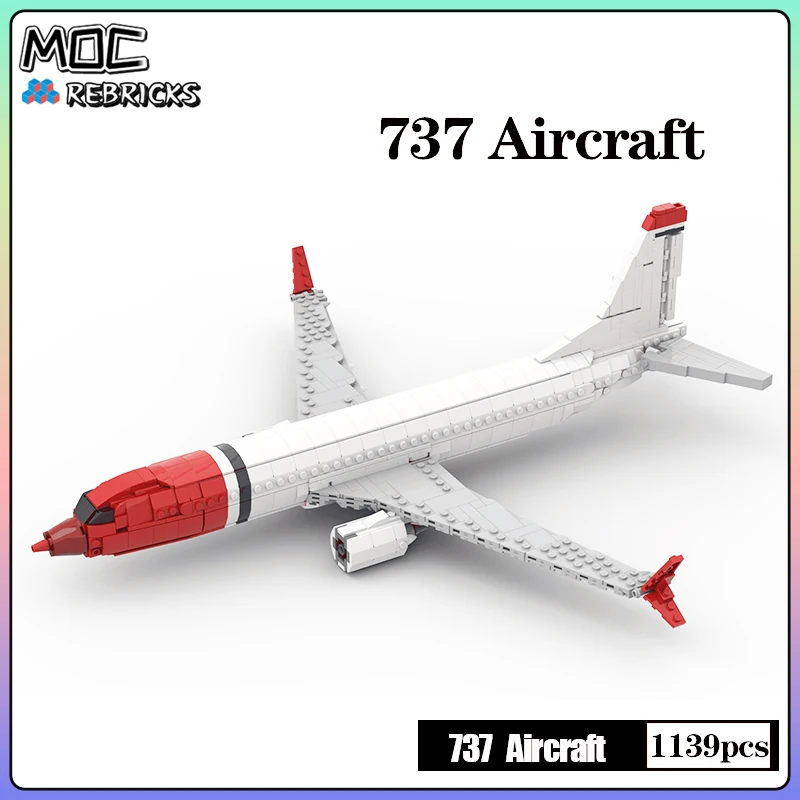 Аэрокосмическая серия MOC Boeing 737 – Norwegian Air Shuttle Набор строительных блоков, Оригинальные детские игрушки 