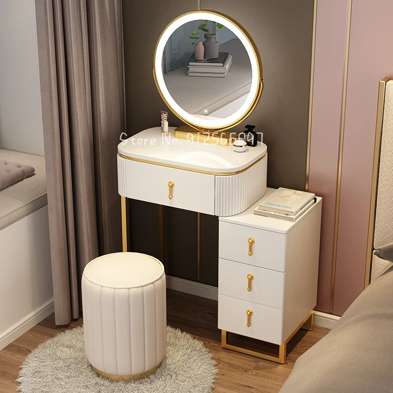 Шиферная Мебель Туалетный столик для макияжа с зеркалами Прикроватный шкаф для хранения вещей в спальне для девочек Встроенный Минималистский Туалетный столик для макияжа
