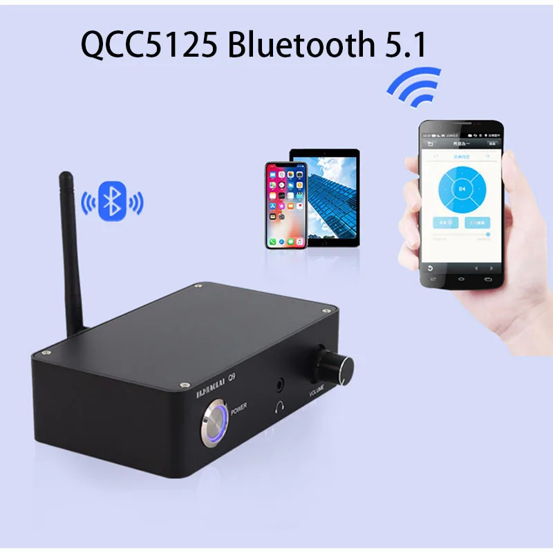 Nvarcher Bluetooth 5.1 PCM1794 + QCC5125 Поддержка декодирования без потерь 24 бит 96 кГц APTX HD LDAC