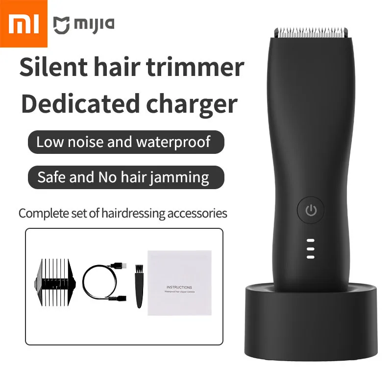Машинка для стрижки волос Xiaomi, Профессиональный Триммер для бороды, Электробритва для взрослых, станок для бритья волос на теле, Безопасная бритва, Машинка для стрижки