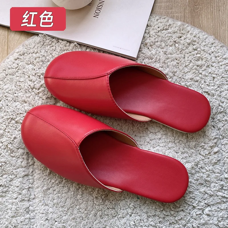2022 домашние тапочки для женщин, летом носящие переносную кожаную обувь для отелей XXL-214