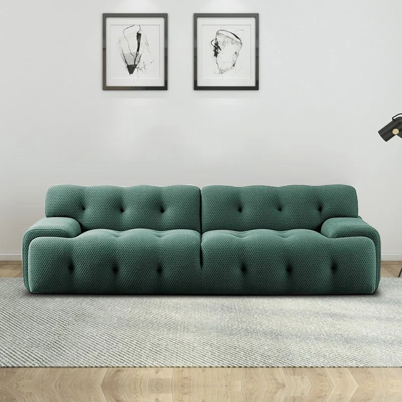 Секционный Зеленый диван для отдыха Роскошный Дизайн Необычный Современный 3-местный Прямой Итальянский диван Уникальный Комфорт Divano Украшение дома