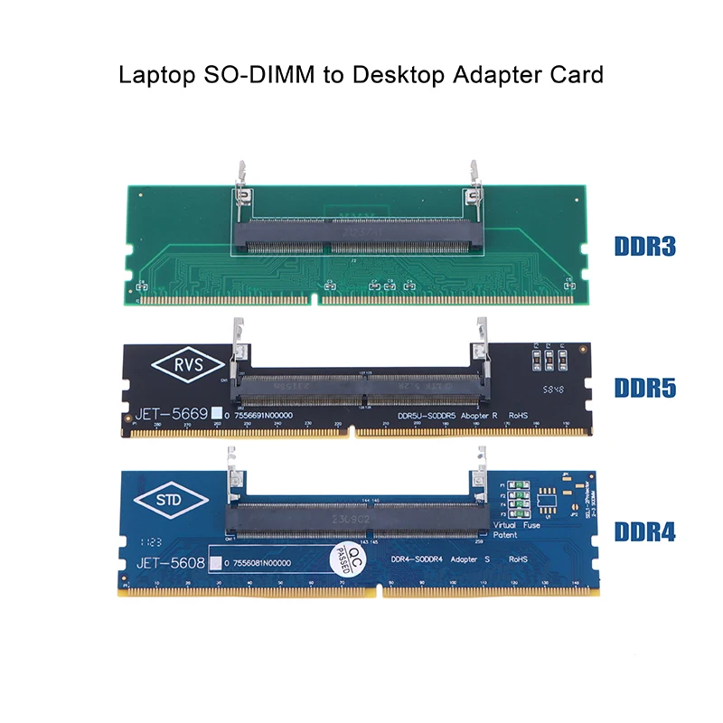 1 Шт. Металлический адаптер для ноутбука DDR3 DDR4 DDR5 SO-DIMM для настольного компьютера, конвертер карт памяти, разъем для подключения оперативной памяти