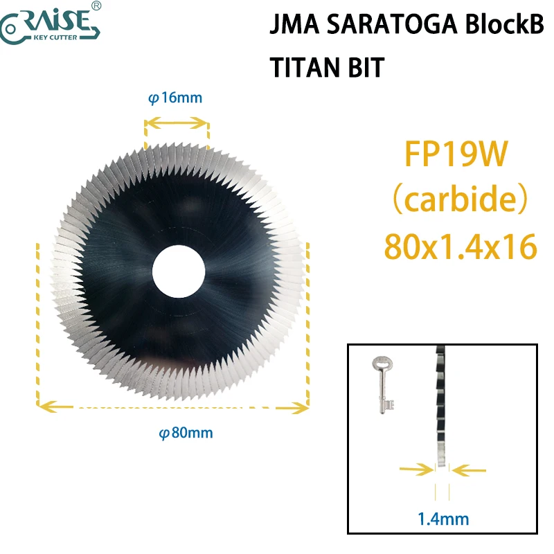 JMA SARATOGA Блокбастер TITAN BIT & ERREBI FP19W Резак 80x1,4x16 Слесарные инструменты Вторичный рынок