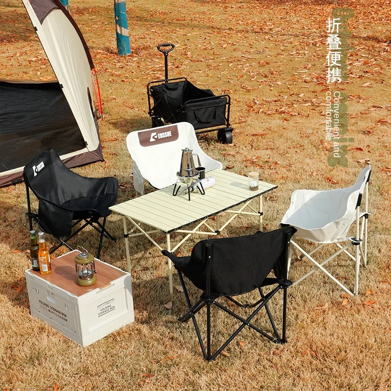 Складной стол и стул для кемпинга на открытом воздухе, комплект из трех предметов, снаряжение для пикника из алюминиевого сплава
