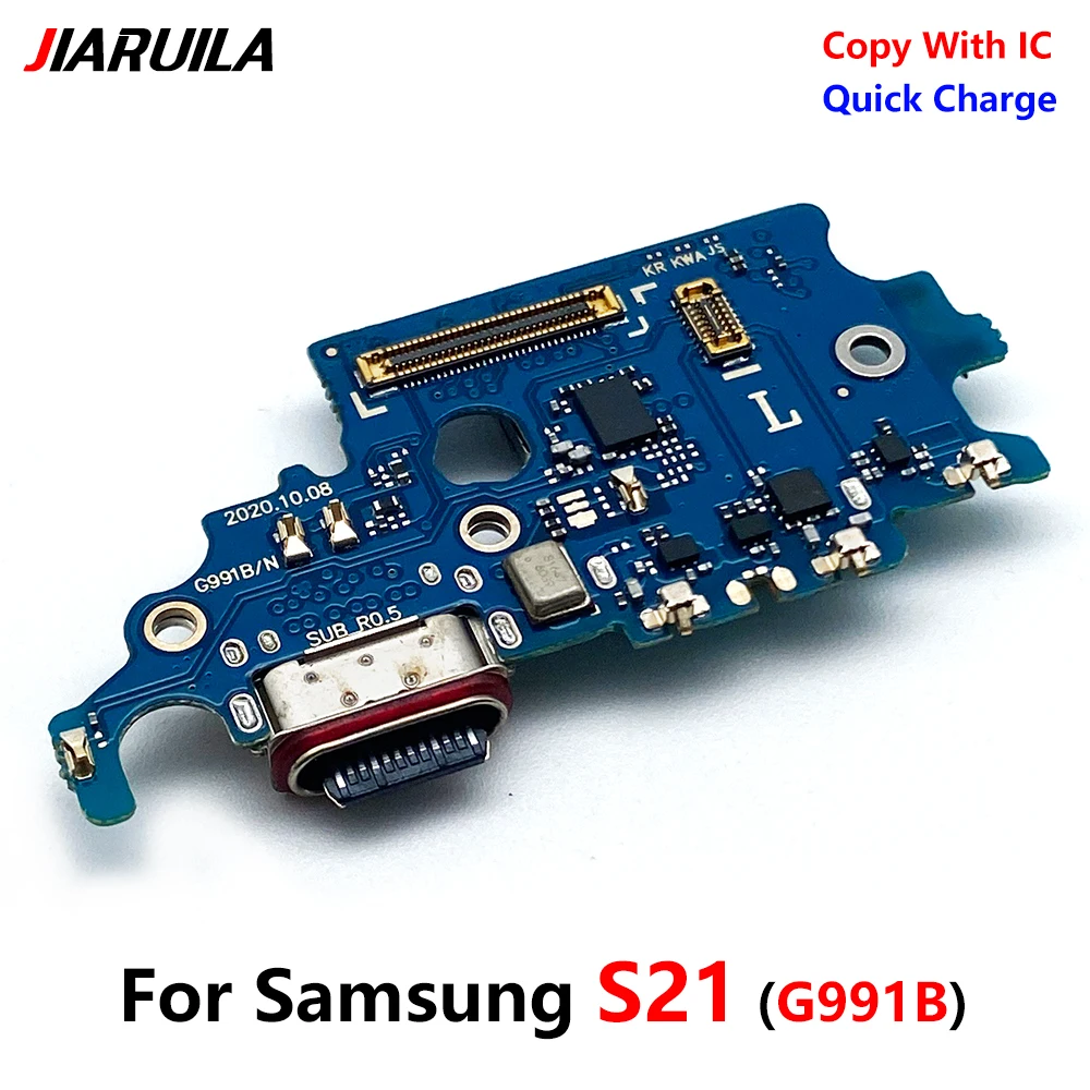 10 Шт. USB зарядное устройство, порт для зарядки, гибкий кабель для Samsung S21 G991B, зарядная плата