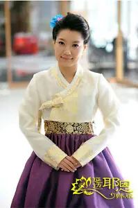 Женское платье Ханбок, сшитое на заказ в корейском традиционном стиле Ханбок, Ханбок с высокой талией