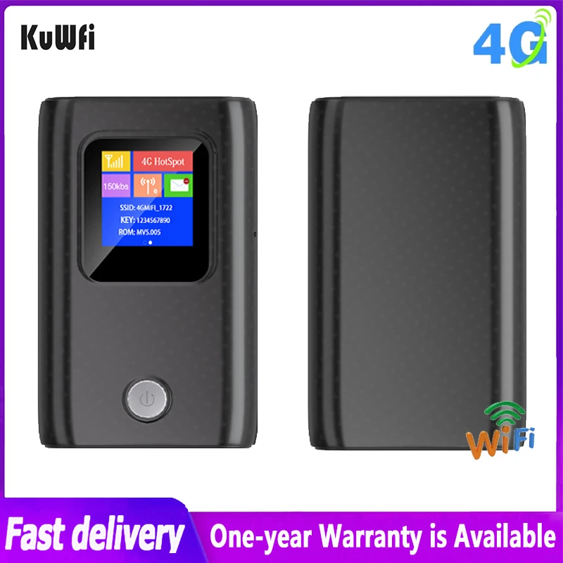 KuWFi 4G Lte Wifi Маршрутизатор 150 Мбит/с Мини Беспроводной WiFi Портативный модем для разблокировки мобильной точки доступа со слотом для SIM-карты 6000 мАч