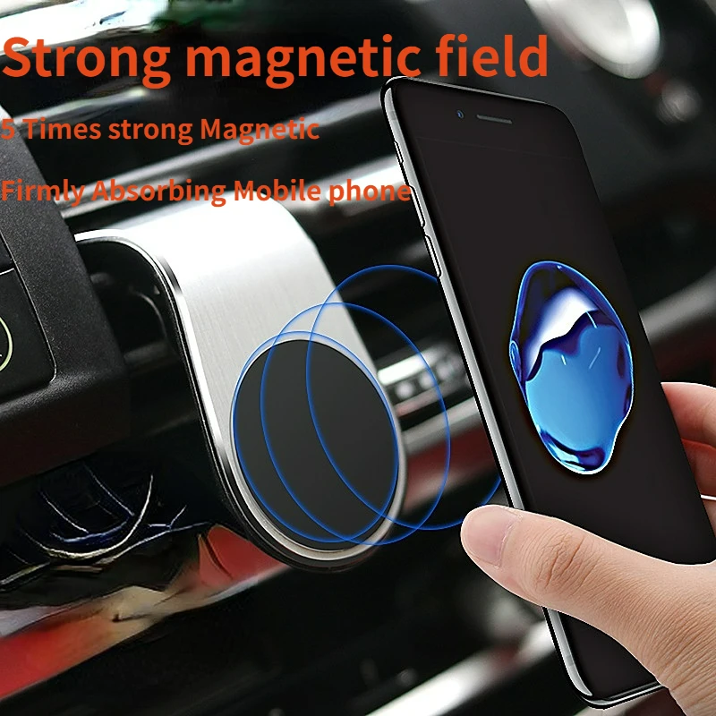 Вращающийся на 360 Вентиляционный зажим Навигационный кронштейн Магнитный автомобильный держатель телефона Портативная GPS подставка для мобильного телефона Xiaomi iPhone Samsung