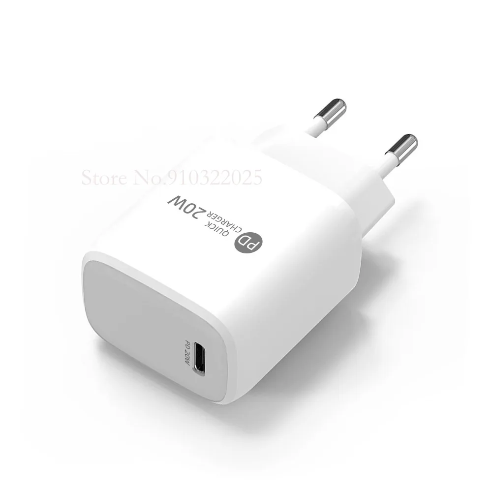 20 шт 20 Вт PD Для Iphone 13 12 USB-C Адаптер Питания зарядное устройство US/EU Штекер Быстрое Зарядное Устройство для Samsung