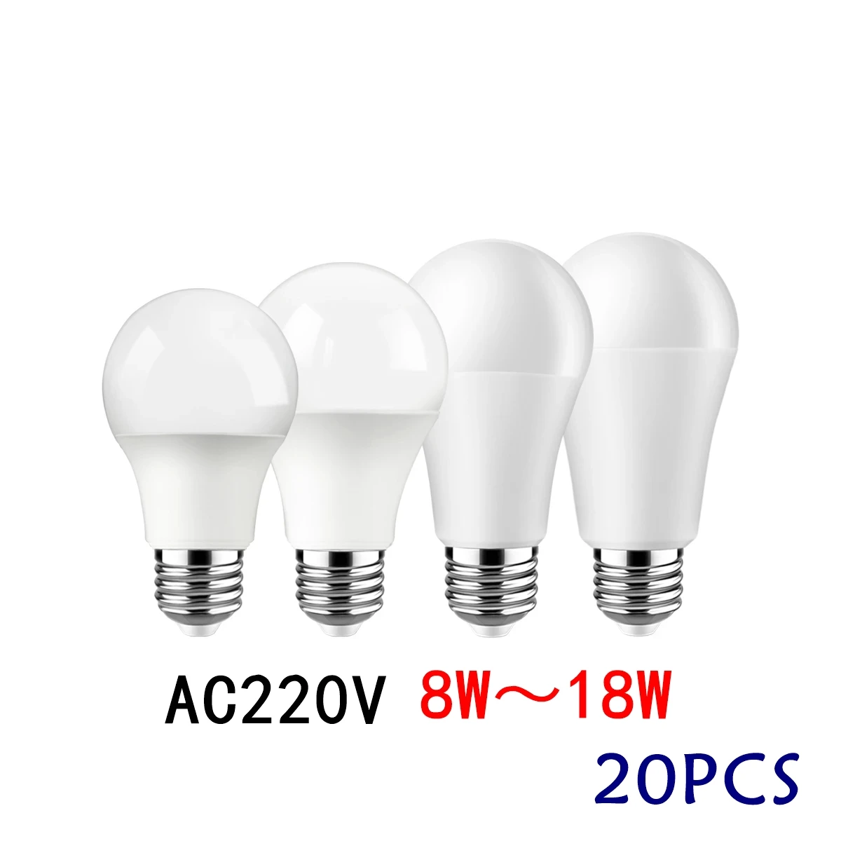 20 ШТ. светодиодная лампа переменного тока 220 В-240 В A60 8 Вт-18 Вт B22 E27 bombilla lampara светодиодная лампа освещения для гостиной для дома