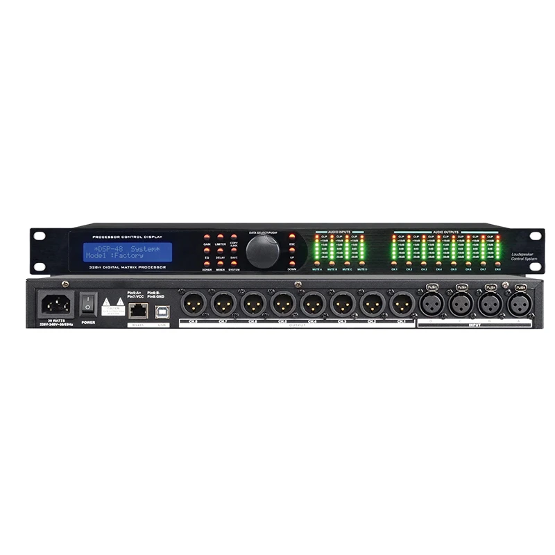FOMX Hot Sale DSP480 Профессиональный Аудиопроцессор с 4 Входами и 8 Выходами Smart Digital Effects для Сцены