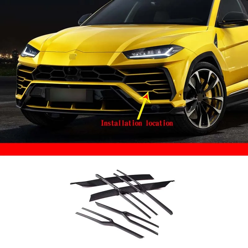 Для Lamborghini URUS 2018-2021 Карбоновая Решетка Переднего Бампера Автомобиля с Отделкой из Углеродного Волокна, Декоративные Наклейки, Аксессуары Для Модификации Автомобиля