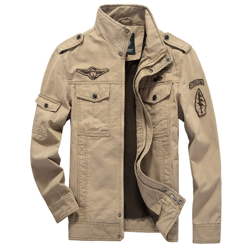 2022, осенняя куртка-карго, мужское весеннее повседневное хлопчатобумажное пальто, военные куртки-бомберы с несколькими карманами, Мужские уличные военные пальто M-6Xl