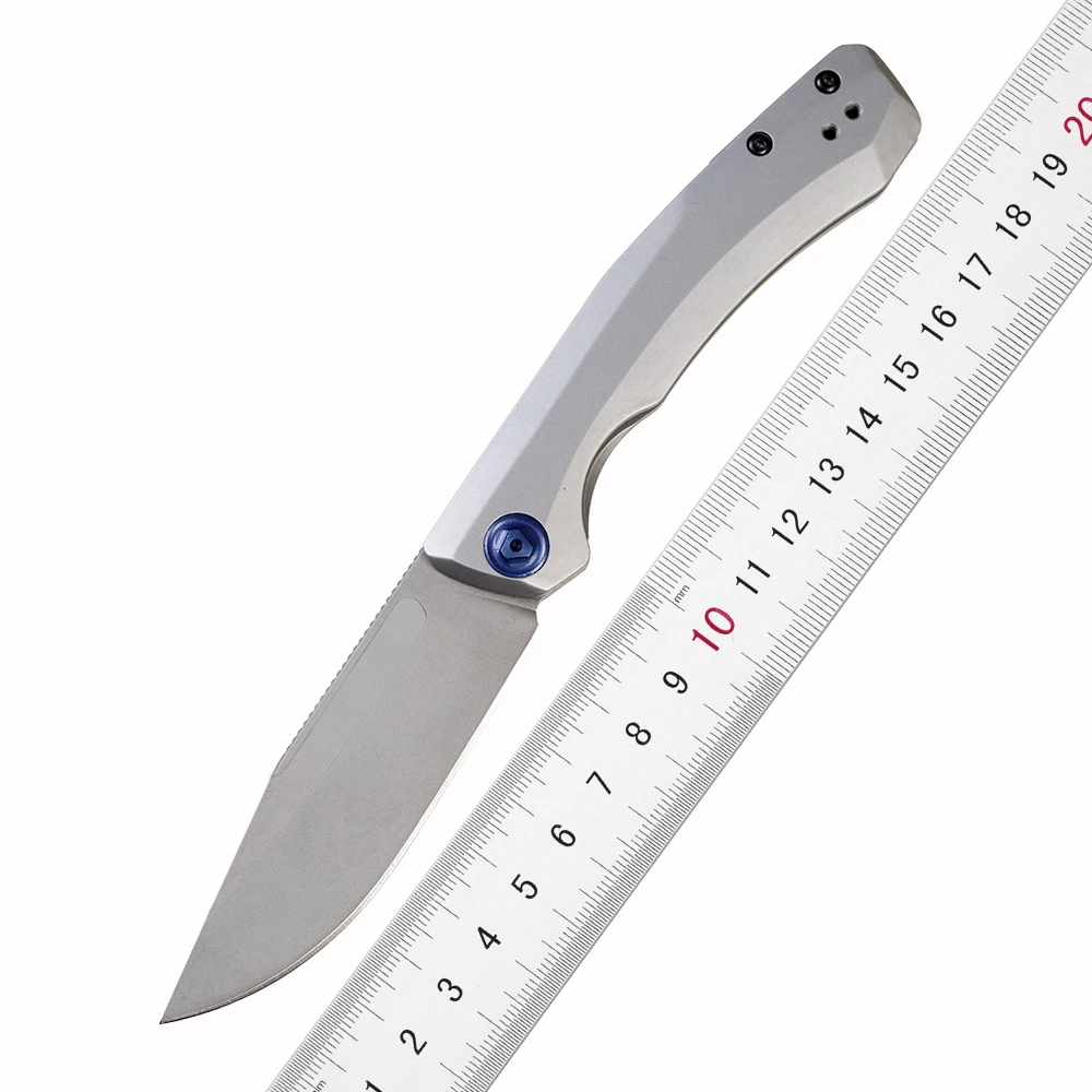 JUNSHENG New 7020 Складной нож D2 Blade Авиационная Алюминиевая ручка Открытый Кемпинг Охота Кухонный инструмент EDC Фруктовый нож Лучший подарок