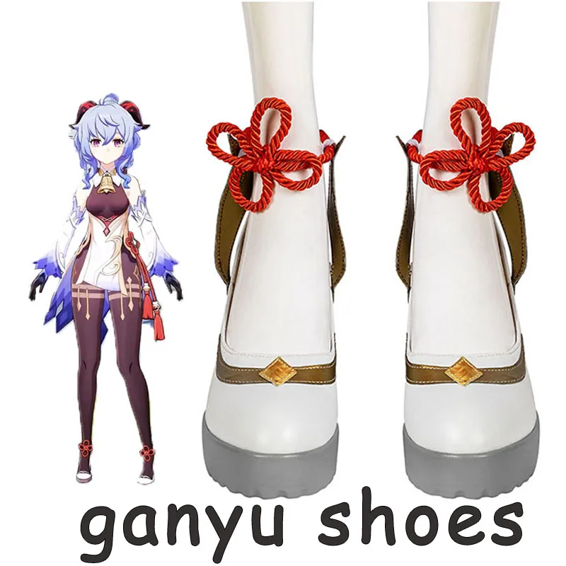 Игровая обувь Genshin Impact GanYu, женская обувь для косплея на высоком каблуке, Размер 36-43, Аксессуары