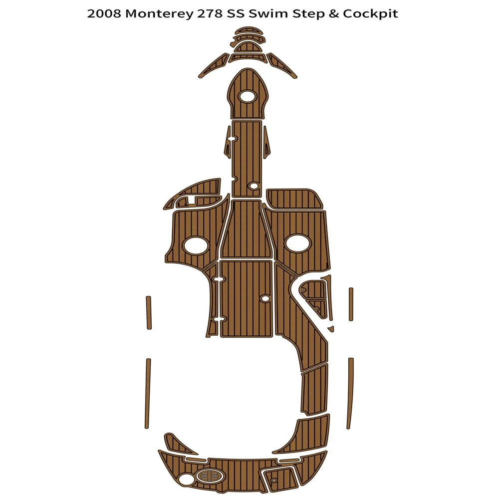 2008 Monterey 278 SS, платформа для плавания, Кокпит, коврик для лодки, EVA-пена, палуба из тикового дерева, коврик для пола