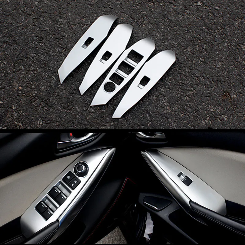 ABS Пластик для Mazda 6 Atenza 2013-2016 Аксессуары Авто Внутренняя отделка подъема окна двери, отделка панели подлокотника, отделка для стайлинга автомобилей